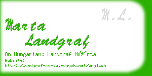 marta landgraf business card